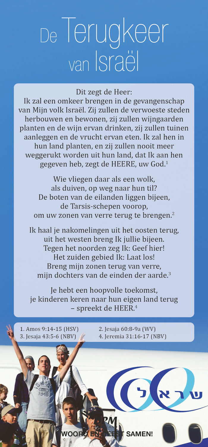 Proclamatiekaart De terugkeer van Israël