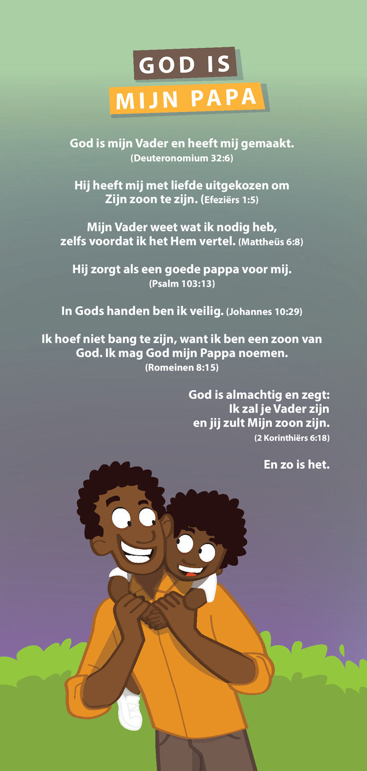 Proclamatiekaart God is mijn pappa (jongens) van Derek Prince Ministries