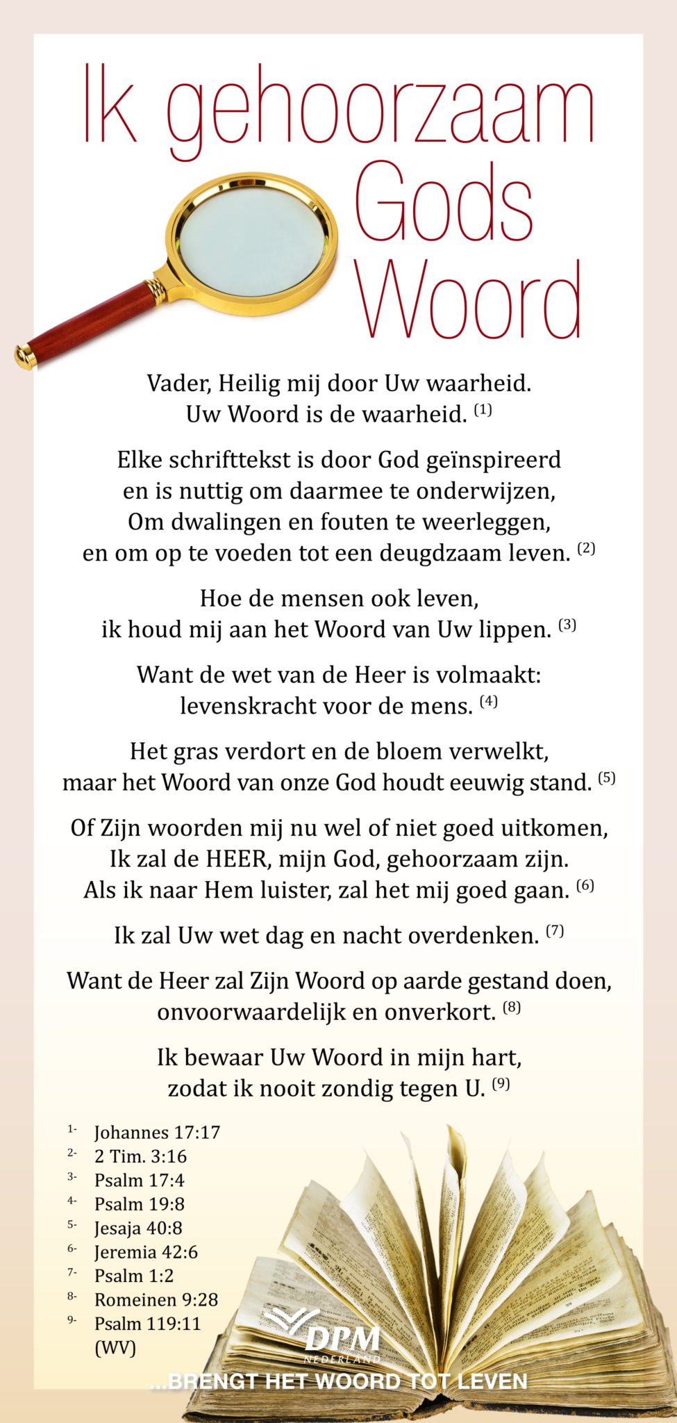 Proclamatiekaart Ik gehoorzaam Gods Woord