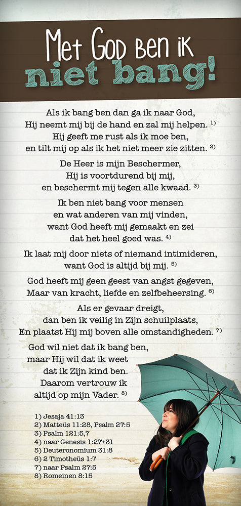 Proclamatiekaart Met God ben ik niet bang