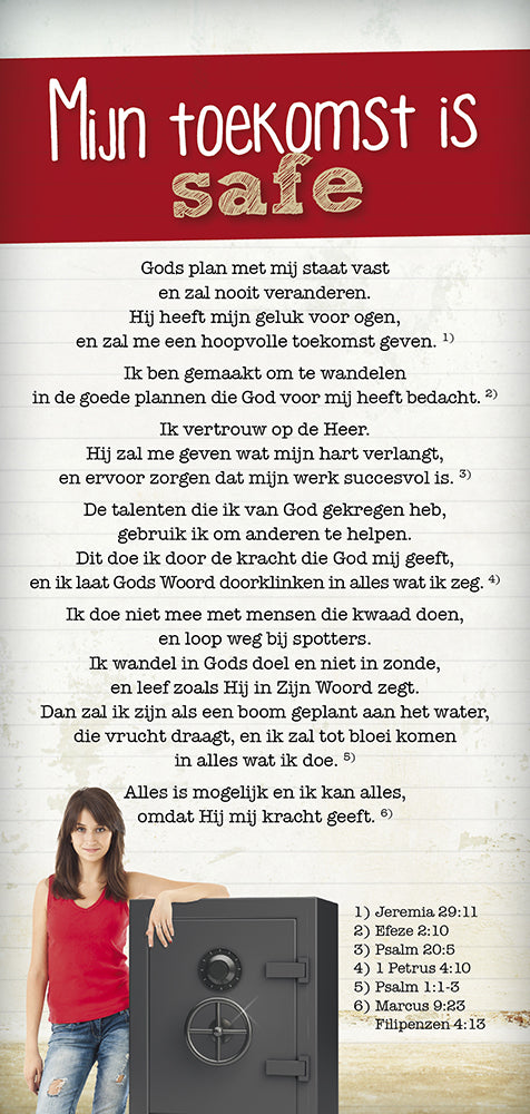 Proclamatiekaart Mijn toekomst is safe van Derek Prince Ministries