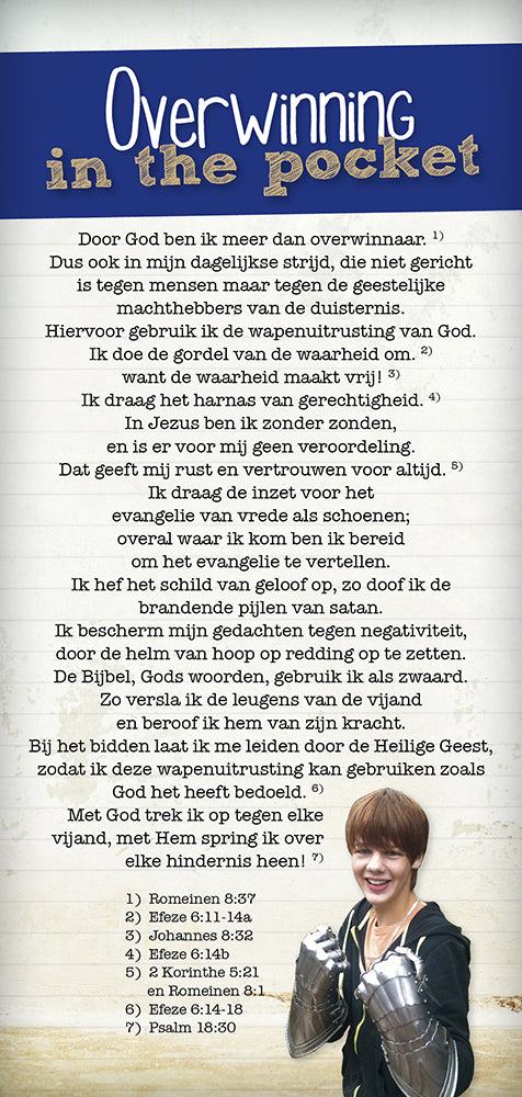 Proclamatiekaart Overwinning in the pocket van Derek Prince Ministries