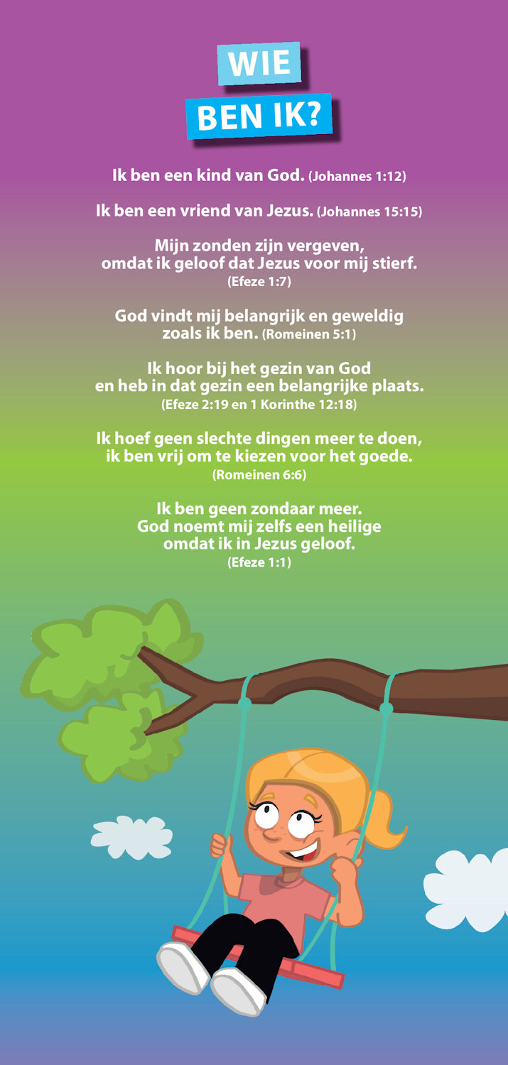Proclamatiekaart Wie ben ik? van Derek Prince Ministries