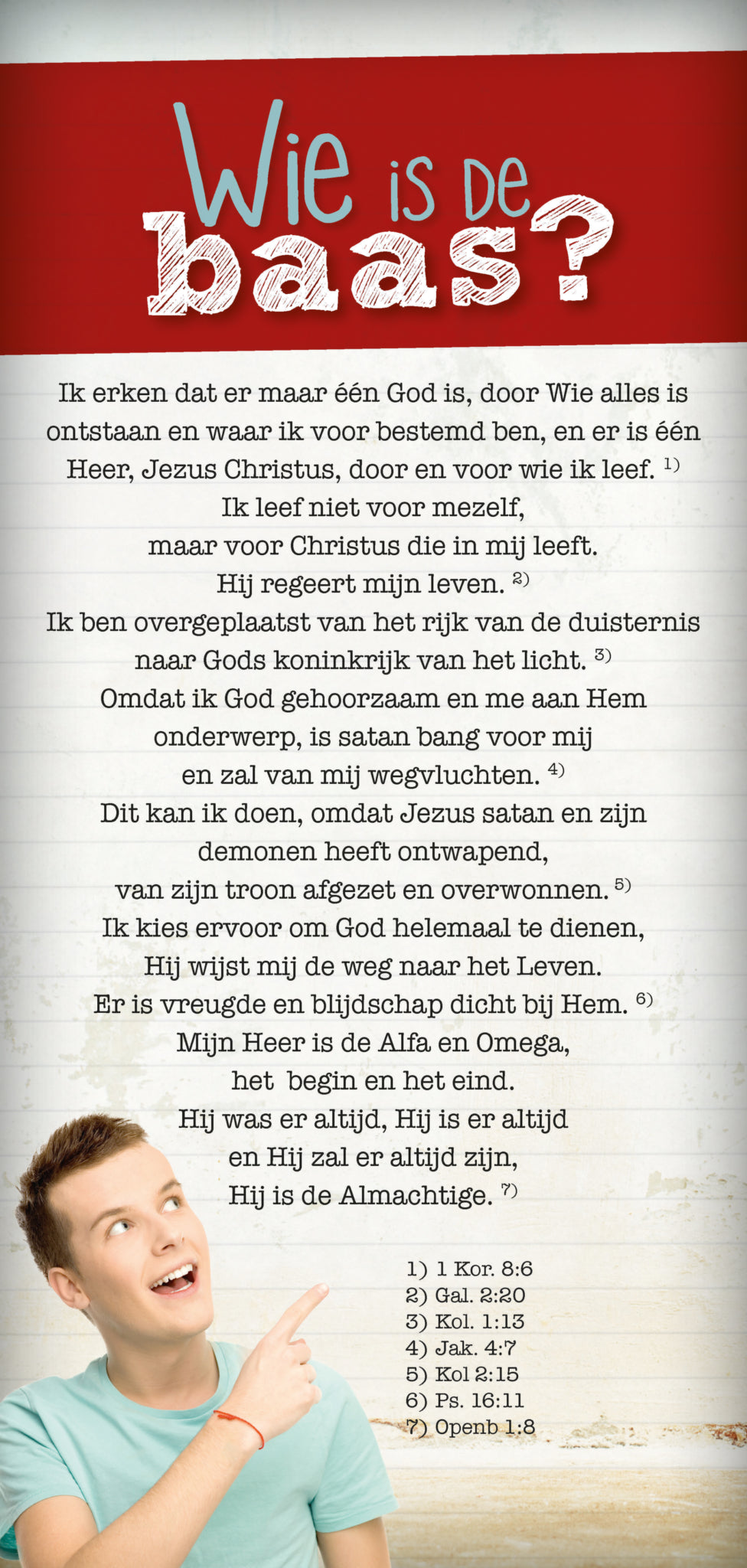 Proclamatiekaart Wie is de baas? van Derek Prince Ministries