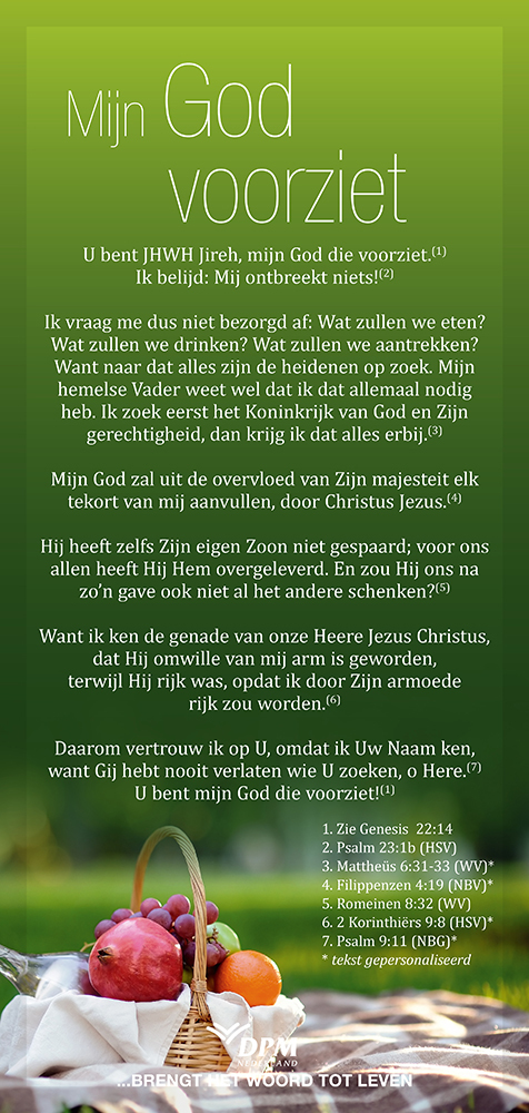 Extreem Agnes Gray Schaar Mijn God voorziet - derekprince.nl